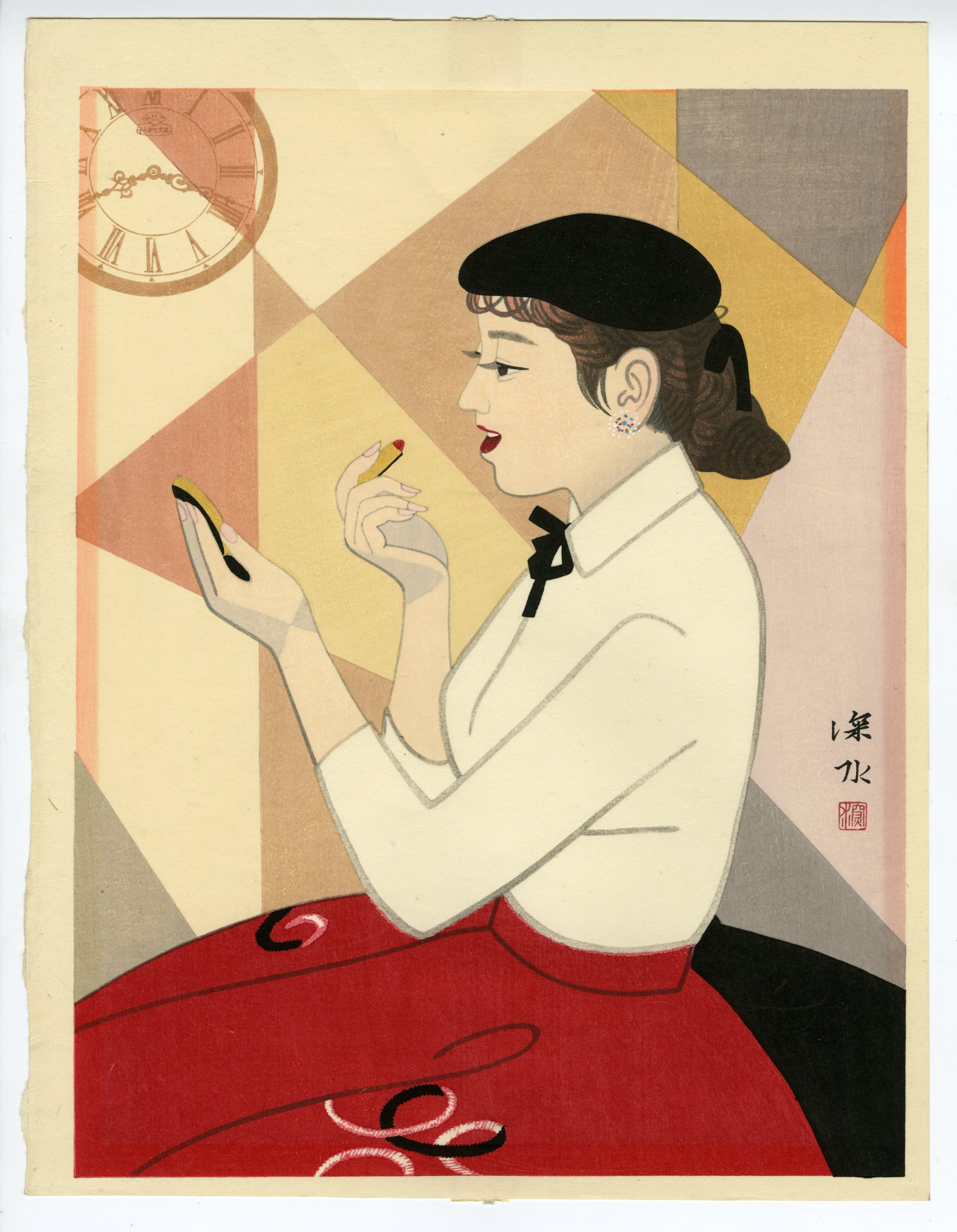 Ito Shinsui - Red and White - Modern Prints - Ukiyoe Gallery